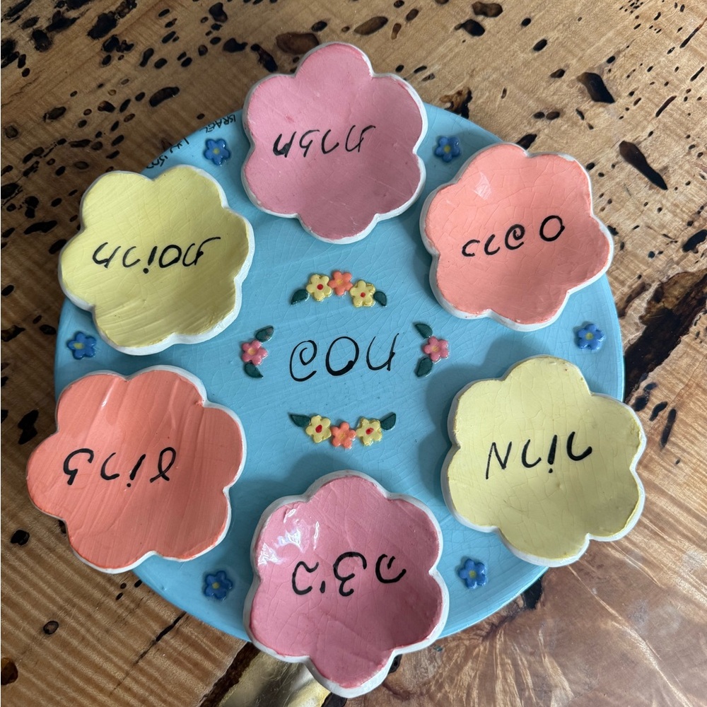 Handmade clay plate